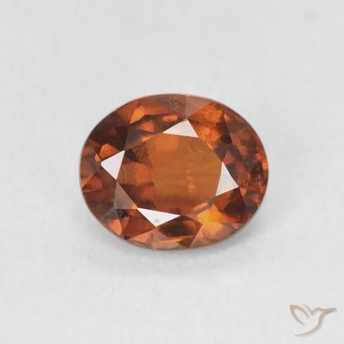 1.38ct Natürlicher rötlich-orange Hessonit-Granat, Oval, VS-SI