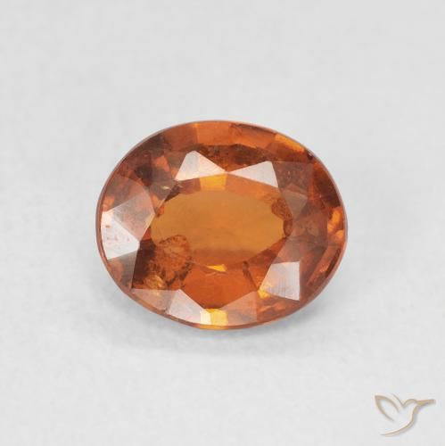 1.37ct Natürlicher tieforange Hessonit-Granat, Oval, VS-SI