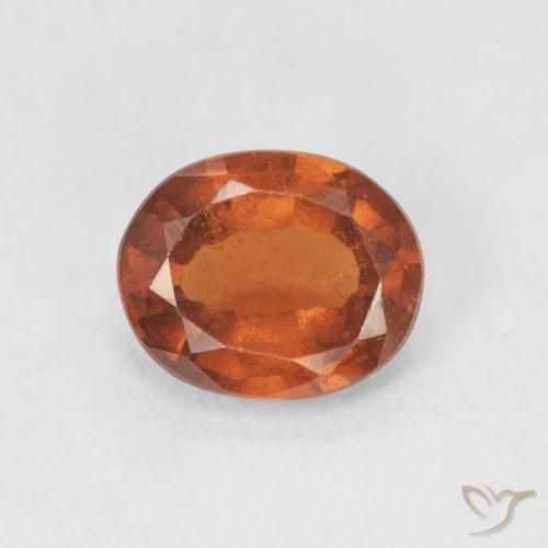 1.56ct Natürlicher tieforange Hessonit-Granat, Oval, VS-SI