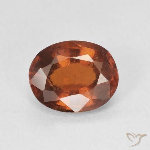 1.32ct Natürlicher Medium Dark-Orange Hessonit-Granat, Oval, VS-SI
