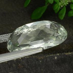 9,17 ctw natürlicher Helles Meeresgrün Hiddenite, Oval Schliff, VVS-VS