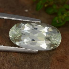 9,17 ctw natürlicher Blasses grünliches Weiß Hiddenite, Oval Schliff, VVS-VS