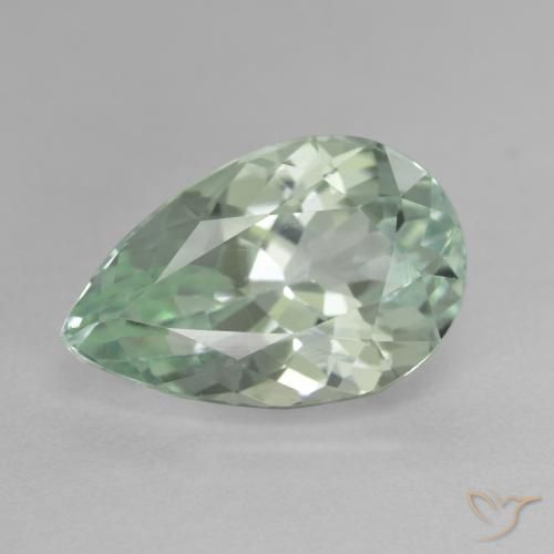 9.73ct Natürlicher Hellgelb Grün Hiddenite, Birnenform, VS