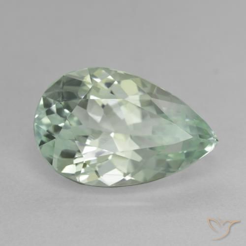 9,17 ctw natürlicher Hellgelb Grün Hiddenite, Birnenform, VS