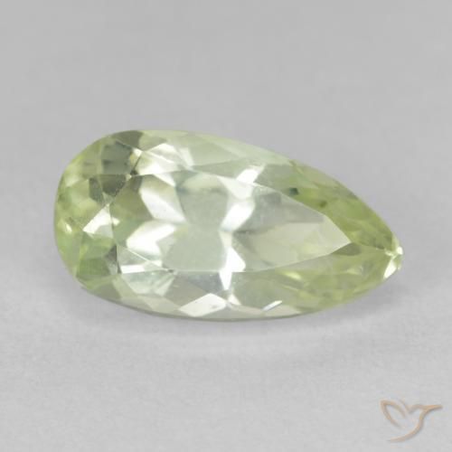 9,17 ctw natürlicher hellgrünlich-gelb Hiddenite, Birnenform, VS-SI