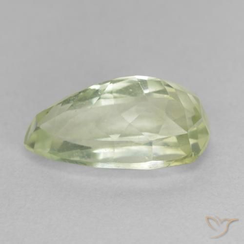 9,17 ctw natürlicher hellgrünlich-gelb Hiddenite, Birnenform, VS-SI