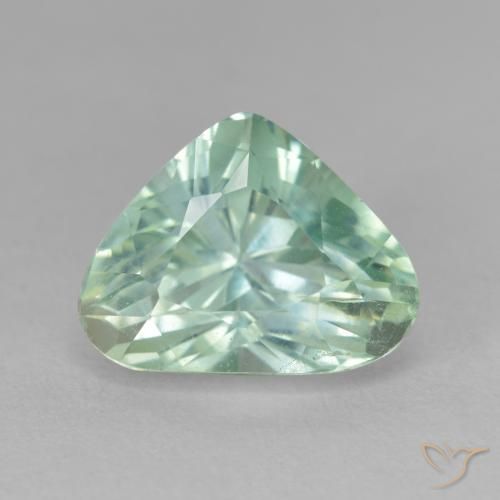 8.36ct Natürlicher hellblau-grün Hiddenite, Birnenform, VS-SI