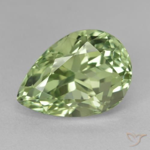 13.80ct Natürlicher Mittelgrün Hiddenite, Birnenform, VS-SI