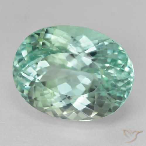 9,17 ctw natürlicher hellblau-grün Hiddenite, Oval, VVS-VS