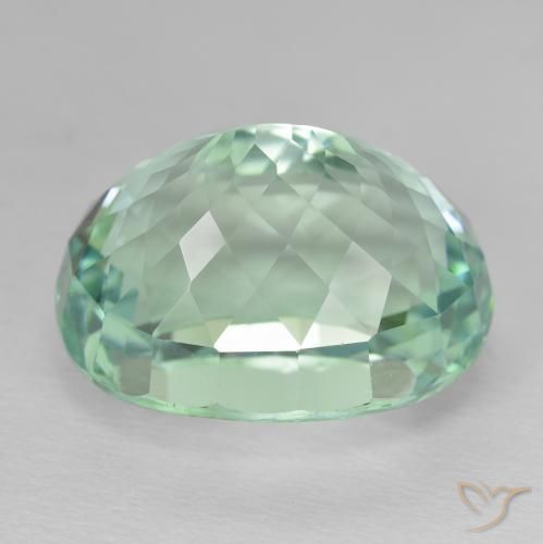 9,17 ctw natürlicher hellblau-grün Hiddenite, Oval, VVS-VS