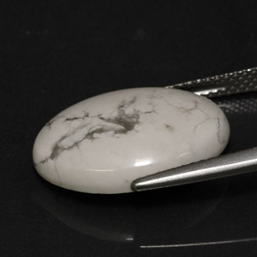 9,17 ctw natürlicher gräulich-weiß Howlith, Oval Schliff, Lichtundurchlässig