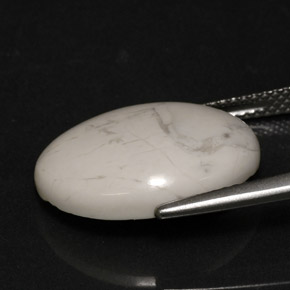 9,17 ctw natürlicher gräulich-weiß Howlith, Oval Schliff, Lichtundurchlässig