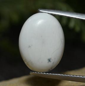 8,33 ctw natürlicher weißer Howlit, Oval Schliff, Lichtundurchlässig