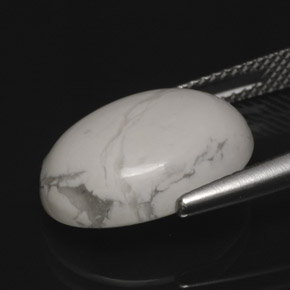 9,17 ctw natürlicher gräulich-weiß Howlith, Oval Schliff, Lichtundurchlässig