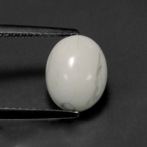 2,63 ctw natürlicher weißer Howlit, Oval Schliff, Lichtundurchlässig