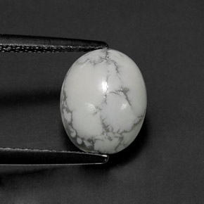 9,17 ctw natürlicher gräulich-weiß Howlith, Oval Schliff, Lichtundurchlässig