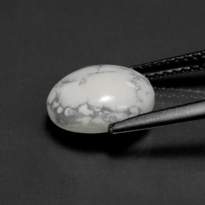 9,17 ctw natürlicher gräulich-weiß Howlith, Oval Schliff, Lichtundurchlässig