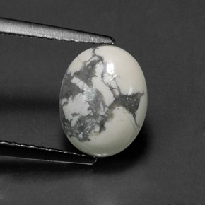 9,17 ctw natürlicher gräulich-weiß Howlit, Oval Schliff, Lichtundurchlässig