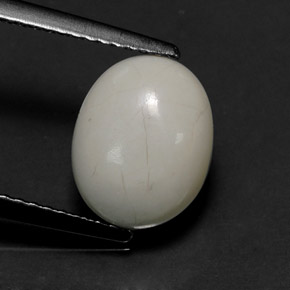 2,63 ctw natürlicher weißer Howlit, Oval Schliff, Lichtundurchlässig