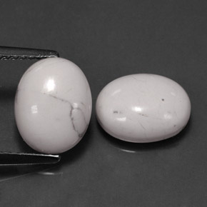  ct natürliche weißer Howlit-Edelsteine, Oval Schliff, Lichtundurchlässig