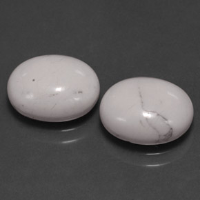  ct natürliche weißer Howlit-Edelsteine, Oval Schliff, Lichtundurchlässig