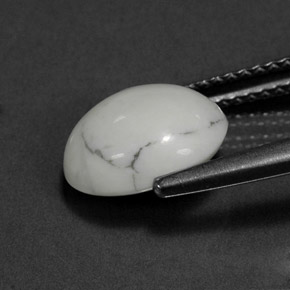 9,17 ctw natürlicher gräulich-weiß Howlith, Oval Schliff, Lichtundurchlässig