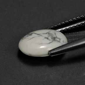 9,17 ctw natürlicher gräulich-weiß Howlith, Oval Schliff, Lichtundurchlässig