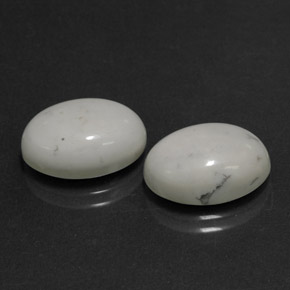 12,74 ct natürliche weißer Howlit-Edelsteine, Oval Schliff, Lichtundurchlässig