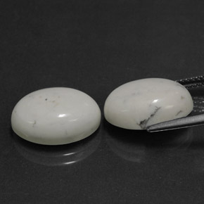 12,74 ct natürliche weißer Howlit-Edelsteine, Oval Schliff, Lichtundurchlässig
