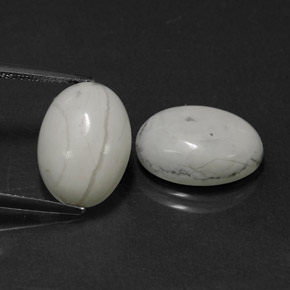 11,68 ct natürliche weißer Howlit-Edelsteine, Oval Schliff, Lichtundurchlässig