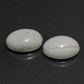 11,68 ct natürliche weißer Howlit-Edelsteine, Oval Schliff, Lichtundurchlässig