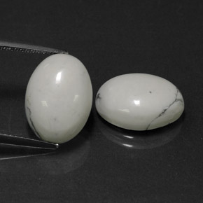 11,94 ct natürliche weißer Howlit-Edelsteine, Oval Schliff, Lichtundurchlässig