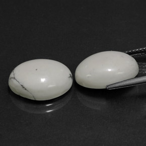 11,94 ct natürliche weißer Howlit-Edelsteine, Oval Schliff, Lichtundurchlässig