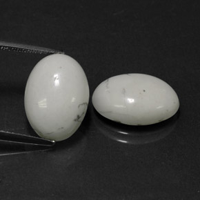  ct natürliche weißer Howlit-Edelsteine, Oval Schliff, Lichtundurchlässig