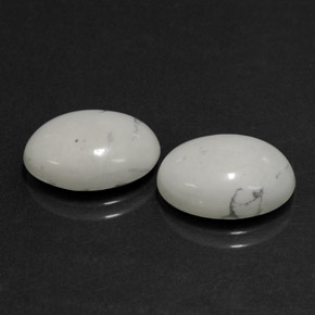  ct natürliche weißer Howlit-Edelsteine, Oval Schliff, Lichtundurchlässig