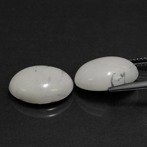  ct natürliche weißer Howlit-Edelsteine, Oval Schliff, Lichtundurchlässig