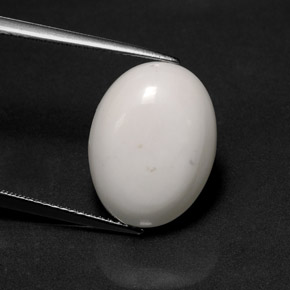 8,21 ctw natürlicher weißer Howlit, Oval Schliff, Lichtundurchlässig
