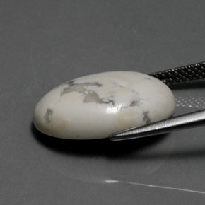 9,17 ctw natürlicher gräulich-weiß Howlith, Oval Schliff, Lichtundurchlässig