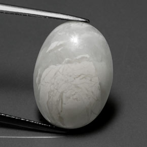 10,33 ctw natürlicher weißer Howlit, Oval Schliff, Lichtundurchlässig