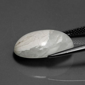 10,33 ctw natürlicher weißer Howlit, Oval Schliff, Lichtundurchlässig
