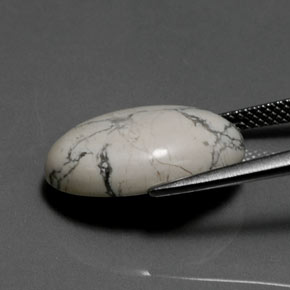 9,17 ctw natürlicher gräulich-weiß Howlit, Oval Schliff, Lichtundurchlässig