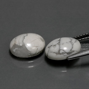  ct natürliche weißer Howlit-Edelsteine, Oval Schliff, Lichtundurchlässig