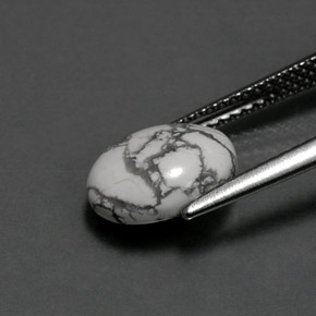 9,17 ctw natürlicher gräulich-weiß Howlith, Oval Schliff, Lichtundurchlässig