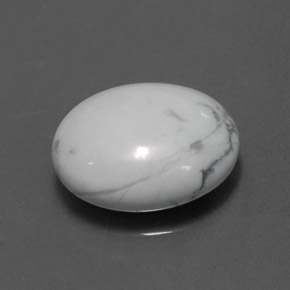 2,55 ctw natürlicher weißer Howlit, Oval Schliff, Lichtundurchlässig