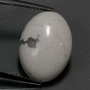9,53 ctw natürlicher weißer Howlit, Oval Schliff, Lichtundurchlässig