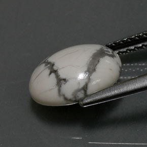 9,17 ctw natürlicher gräulich-weiß Howlit, Oval Schliff, Lichtundurchlässig