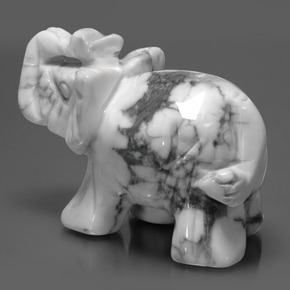 9,17 ctw natürlicher gräulich-weiß Howlith, Ausgefallene Form, Lichtundurchlässig