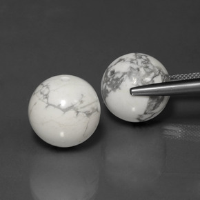  ct natürliche gräulich-weiß Howlith-Edelsteine, Kugel / Ball, Lichtundurchlässig
