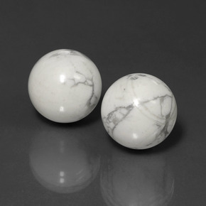 45,57 ct natürliche weißer Howlit-Edelsteine, Sphäre / Kugel, Lichtundurchlässig