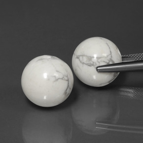 45,57 ct natürliche weißer Howlit-Edelsteine, Sphäre / Kugel, Lichtundurchlässig